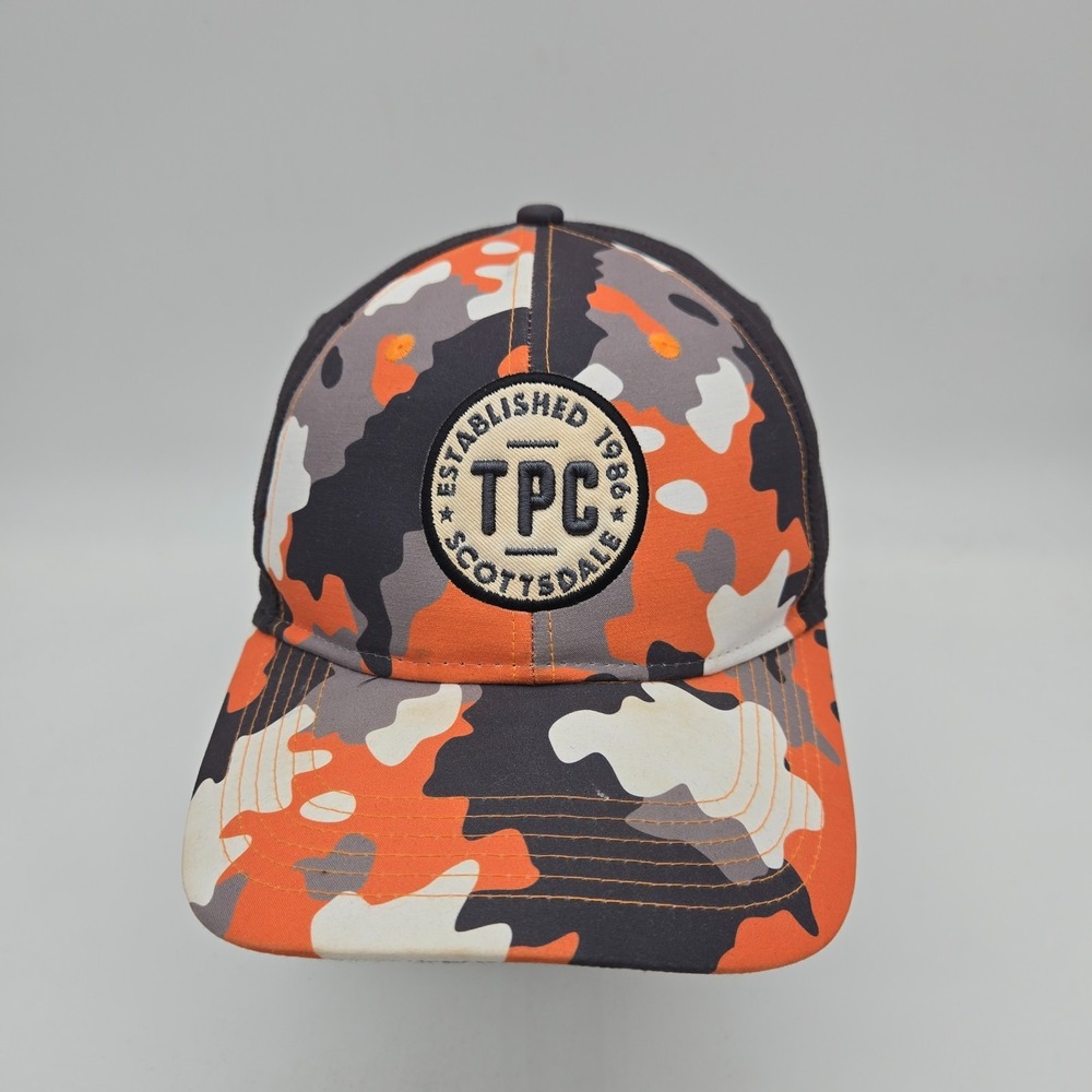 TPC Sawgrass Strapback Hat Baseball Cap Gray Orange Camo Golf Scottsdale Arizona